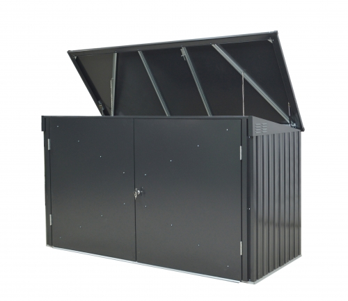 Tepro 7713 Mülltonnenbox 3 x 240 L Universalbox Store Max aus Metall