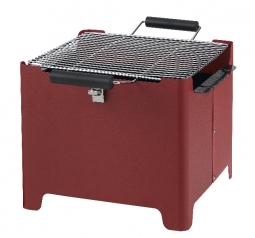 Tepro 1143 CUBE Chill&Grill Holzkohlegrill -rot